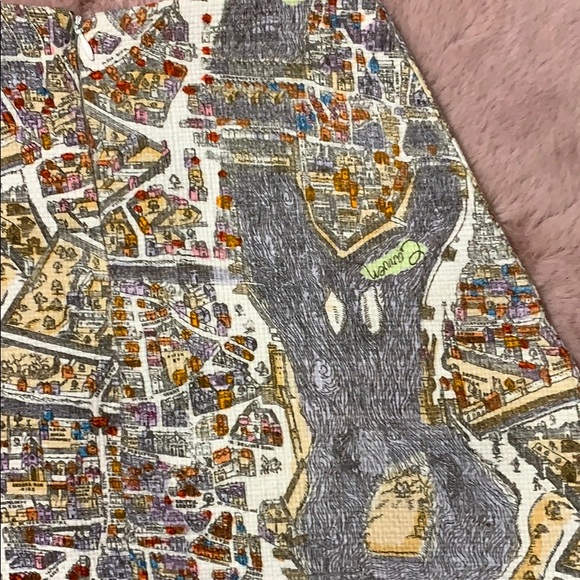 carven pairs map print skirt - Picture 10 of 10